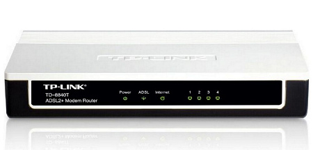 ADSL Router TP-LINK "TD-8840T",1xEthernet port+1xUSB, ADSL/ADSL2/ADSL2+, Splitter, Annex A