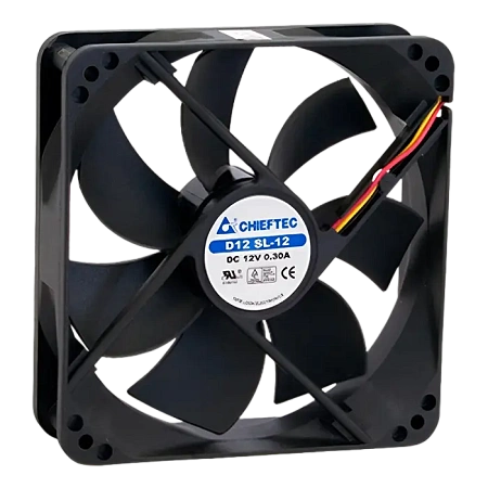 Вентилятор для ПК Chieftec AF-1225S, 120 мм,процессоры ,оперативная память, ssd, M2, hdd, кейсы