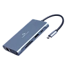Видеоадаптер Cablexpert A-CM-COMBO7-01, USB Type-C - LAN, VGA, HDMI, USB Type-C, USB Type-A, SD card-reader, Серый