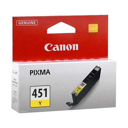 Картридж чернильный Canon CLI-451Y, 7мл, Желтый