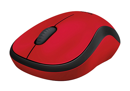 Wireless Mouse Logitech M220 Silent, 1000 dpi, 3 buttons, Ambidextrous, 75,2g., 1xAA, 2,4Ghz, Red
