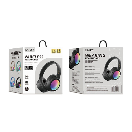 Musen Wireless Headphones on Ear LK-057, Black Musen Wireless Headphones on Ear LK-057, Black