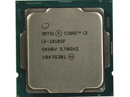 CPU Intel Core i3-10105F 3.7-4.4GHz (4C/8T, 6MB, S1200, 14nm, No Integrated Graphics, 65W) Tray,процессоры ,оперативная память, ssd, M2, hdd, кейсы