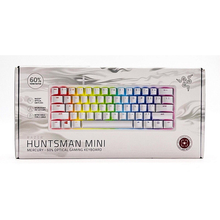 Razer Keyboard Optical Huntsman Mini 60% Clicky Purple Switch US Layout Mercury Edition Razer Keyboard Optical Huntsman Mini 60% Clicky Purple Switch US Layout Mercury Edition