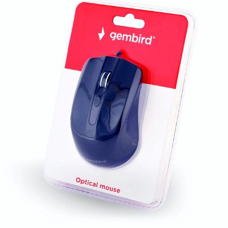Mouse Gembird MUS-4B-01, Optical, 800-1200 dpi, 4 buttons, Ambidextrous, Black, USB