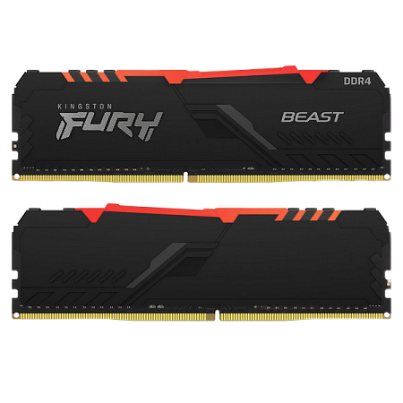 64GB DDR4-3200MHz Kingston FURY Renegade RGB (Kit of 2x32GB) (KF432C16RBAK2/64), CL16-19-19, 1.35V