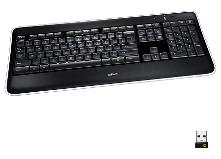 Клавиатура Logitech K800, Беспроводное, Чёрный