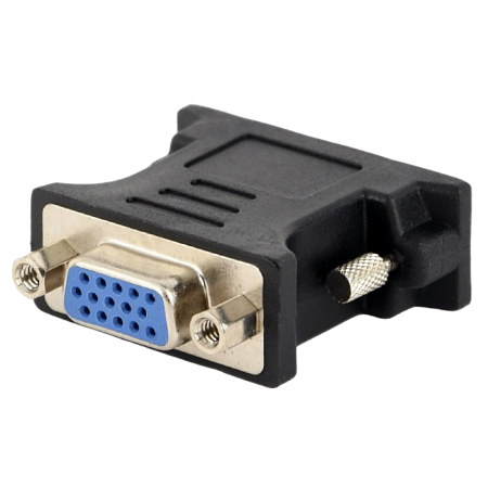 Adapter DVI M to VGA F, Cablexpert "A-DVI-VGA-BK", DVI-A 24-pin male to VGA 15-pin HD(3 rows) female