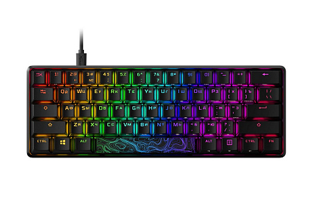 Gaming Keyboard HyperX Alloy Origins 60, Mechanical, 60% form factor, Linear SW, PBT keycaps, Alumin