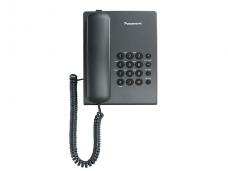 "Telephone Panasonic KX-TS2350UAB, Black повторный набор последнего номера, кнопка ""флэш"", переключение тон./имп. набора, регулировка громкости звон, iphone, xiaomi, samsung, oppo, чехол, стекло