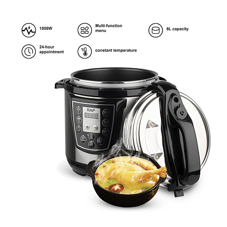 Raf Electric Pressure Cooker R.177, 6L, 1000W