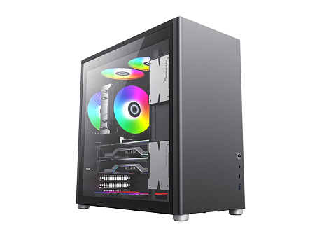 Case ATX GAMEMAX Spark Pro, w/o PSU, 0.8/0.6mm, Front Metal, Dual Side Tempered Glass, Dust Filter, 
