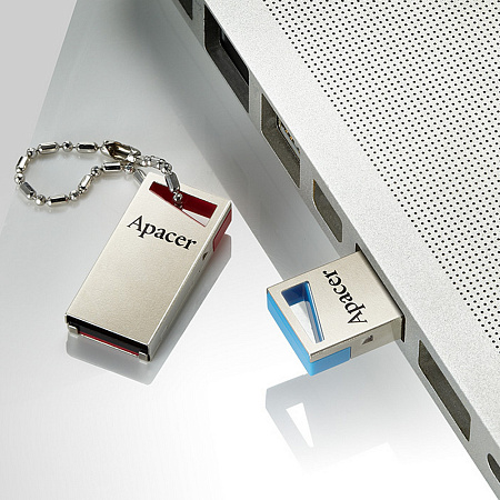 USB Flash накопитель Apacer AH155, 128Гб, Серебристый/Синий