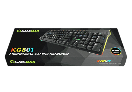 Gaming Keyboard Gamemax KG801, Mechanical, FN Keys, Anti-Ghosting, RGB, EN layout, Black.USB Gaming Keyboard Gamemax KG801, Mechanical, FN Keys, Anti-Ghosting, RGB, EN layout, Black.USB