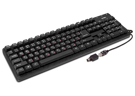 Keyboard SVEN Standard 301, Classic layout, Splash proof, Calculator key, 1.5m, USB+PS/2, EN/RU, Bla