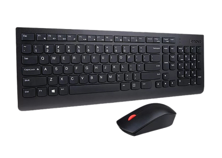 Keyboard & Mouse Lenovo Essential, Thin profile, Spill-resistant, Quiet keys, Durable, Black, USB 