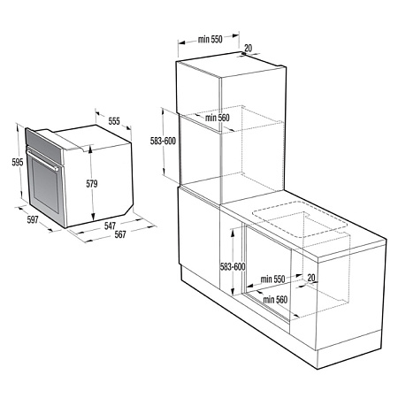 Электрический духовой шкаф Gorenje BO 737 E24XG, Нержавеющая сталь