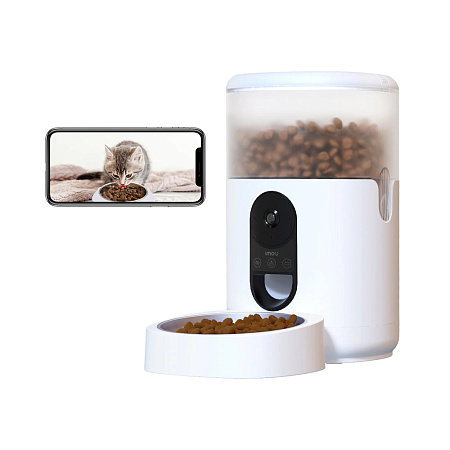 imou Smart Pet Food Feeder 2.5K Panoramic View 4L PF1, White