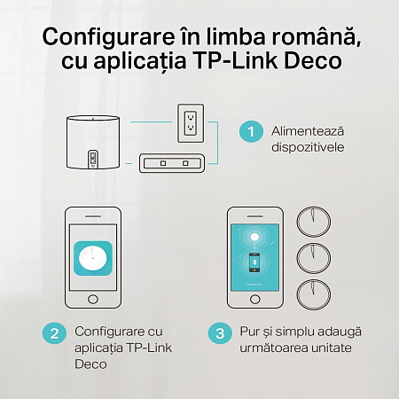 Whole-Home Mesh Dual Band Wi-Fi AC System TP-LINK, "Deco M5(3-pack)", 1300Mbps, MU-MIMO, Gbit, BT Whole-Home Mesh Dual Band Wi-Fi AC System TP-LINK, "Deco M5(3-pack)", 1300Mbps, MU-MIMO, Gbit, BT