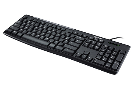 Клавиатура Logitech K200, Проводное, Чёрный