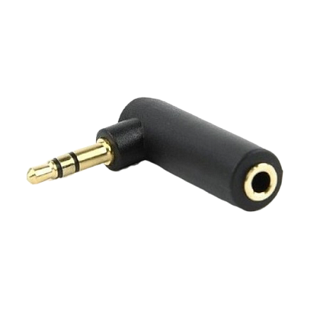 Аудио адаптер Cablexpert A-3.5M-3.5FL, 3.5mm 3-pin (F) - 3.5mm 3-pin (M), Чёрный