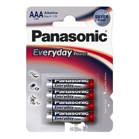 Panasonic "EVERYDAY Power" AAA Blister *4, Alkaline, LR03REE/4BR Panasonic "EVERYDAY Power" AAA Blister *4, Alkaline, LR03REE/4BR