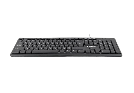 Keyboard Gembird KB-U-103, Standard, Full size, Silent, 1.5m, USB, EN/RU, Black Keyboard Gembird KB-U-103, Standard, Full size, Silent, 1.5m, USB, EN/RU, Black