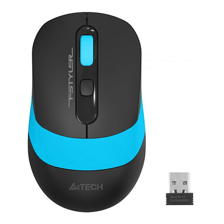 Wireless Mouse A4Tech FG10, 1200-2000 dpi, 4 buttons, 88g, Ambidextrous, Programmable, 1xAA, 2.4Ghz,