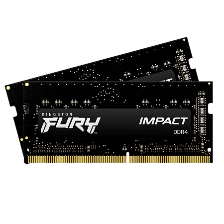 16GB DDR4-3200MHz SODIMM Kingston FURY Impact (Kit of 2x8GB) (KF432S20IBK2/16), CL20, 1.2V, XMP, Blk