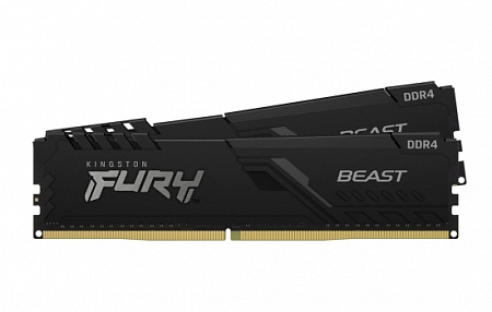16GB DDR4-3000MHz  Kingston FURY Beast (Kit of 2x8GB) (KF430C15BBK2/16), CL15-17-17, 1.35V,Black