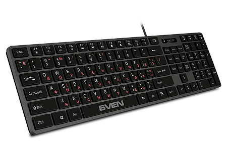 Клавиатура SVEN KB-E5000, Проводное, Чёрный