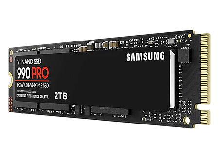 .M.2 NVMe SSD 2.0TB Samsung 990 PRO [PCIe 4.0 x4, R/W:7450/6900MB/s, 1400K/1550K IOPS, 1.2PB, 3DTLC]