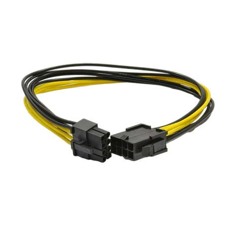 Cable, CC-PSU-84 ATX Internal 6+2 pin PCI express power extension cable, 0.3 m, Cablexpert