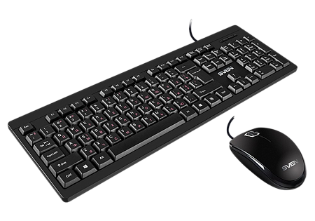 Keyboard & Mouse SVEN KB-S320C, Classic layout, Splash proof, 1000 dpi, 4 buttons, 1.5m, USB, EN/RU, Keyboard & Mouse SVEN KB-S320C, Classic layout, Splash proof, 1000 dpi, 4 buttons, 1.5m, USB, EN/RU,