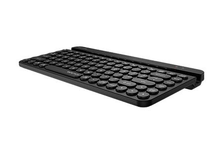 Wireless Keyboard A4Tech FBK30, Compact, Low Profile, Round Keycaps, Quiet Key, Smartphone Cradle, 1