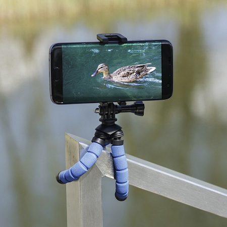 Hama 4609 Tripod-Mini Flex for Smartphone and GoPro, 14 cm, black