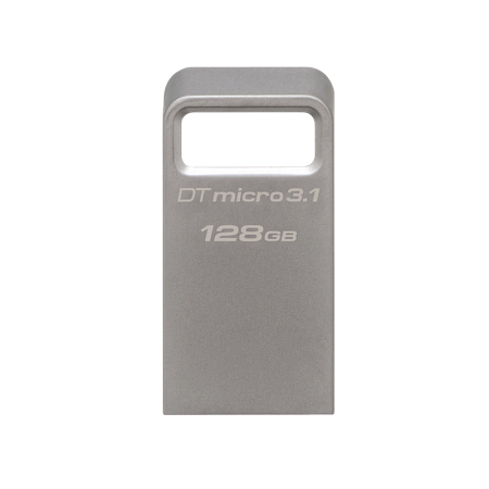 USB Flash накопитель Kingston DataTraveler Micro 3.1, 128Гб, Серебристый