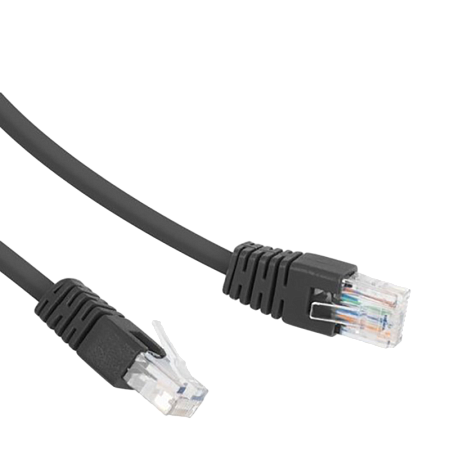 Patch Cord Cat.6U  5m, Black, PP6U-5M/BK, Cablexpert, Stranded Unshielded 