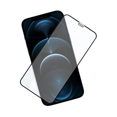 Helmet Diamond Glass 5D iPhone 12/12 Pro, Black Helmet Diamond Glass 5D iPhone 12/12 Pro, Black