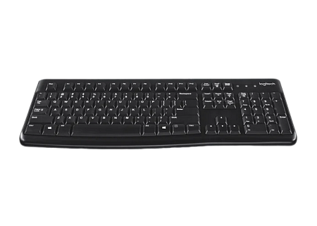 Keyboard Logitech K120 OEM, Thin profile, Quiet typing, Spill-resistant, 1.5m, USB, EN/RU, Black Keyboard Logitech K120 OEM, Thin profile, Quiet typing, Spill-resistant, 1.5m, USB, EN/RU, Black