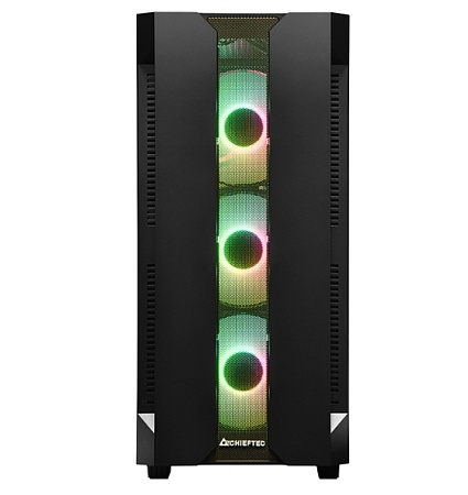 Case ATX Chieftec UK-02W-OP, w/o PSU, 0.5mm, Front Mesh, Dust filter, 2xUSB3.0, 1xUSB-C, 2x2.5", 1x3