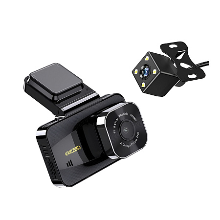 KAKU Smart Dash Cam KSC-1132, Full HD, 3-inch IPS Screen with Rear Camera, Black