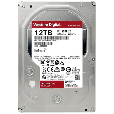 Жесткий диск Western Digital WD Red Pro, 3.5", 12 ТБ <WD122KFBX>