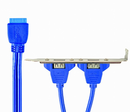Адаптер Gembird CC-USB3-RECEPTACLE, Dual USB 3.0 receptacle on bracket