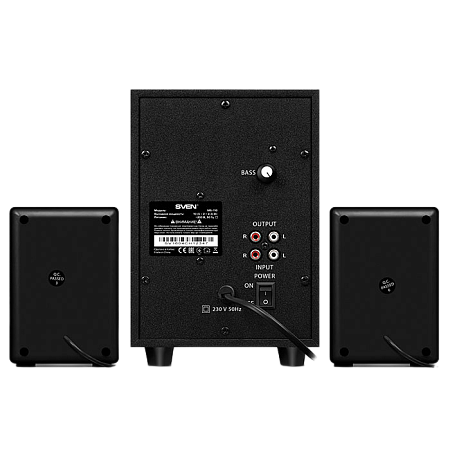 Speakers SVEN "MS-110" Black, 10w / 5w + 2x2.5w / 2.1 Speakers SVEN "MS-110" Black, 10w / 5w + 2x2.5w / 2.1