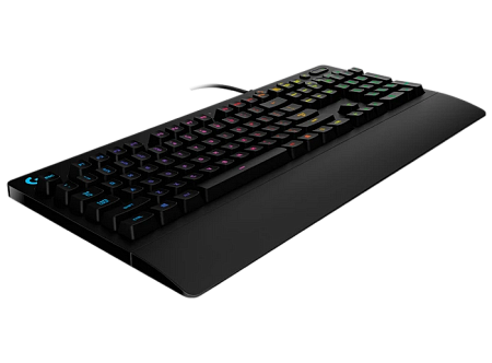 Gaming Keyboard Logitech G213 Prodigy, Mech-Dome, Spill-resistant, Media controls, RGB, 1.8m, USB, E