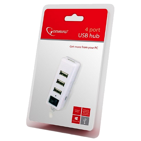 USB 2.0 Hub 4-port Gembird "UHB-U2P4-21", White