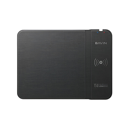 BAVIN Office Essential Mouse Pad with 15W Wireless Charger, Smart Safety Chip, Black