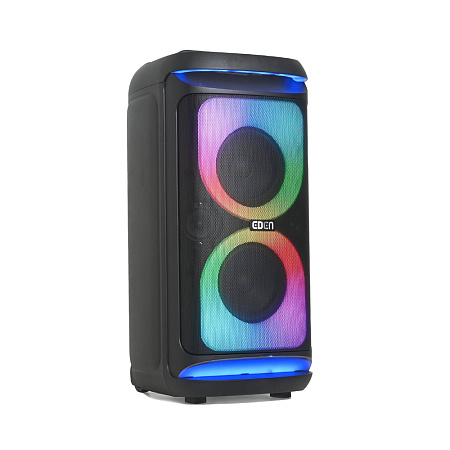 Eden Party Speaker ED-633 100W with 2 UHF, Mega Bass, H=82cm, Black