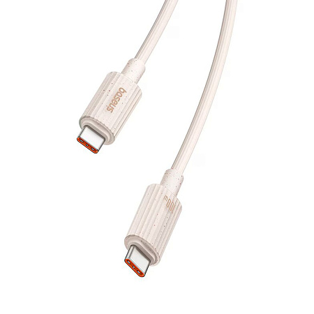 Baseus Cable Habitat Series Type-C to Type-C 5A 100W 1m, Wheat Pink Baseus Cable Habitat Series Type-C to Type-C 5A 100W 1m, Wheat Pink